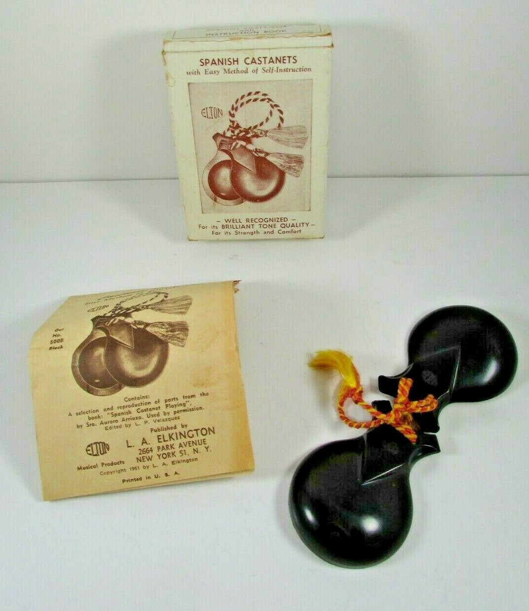 Vintage Spanish Black W/Strings 500/B W/Instructions By Elton eBay