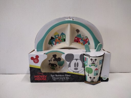 2Piece Plate Set ミッキーマウス　5BOX Zak Designs 5 pcs Disney Kids Dinnerware Set Melamine Plate