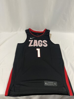 Nike Gonzaga Bulldogs NCAA Zags Black Basketball Jersey DH7520-010 Mens Sz  Small