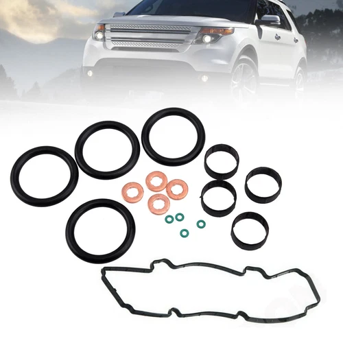 FOR FORD FUSION FIESTA 1.4 TDCi FUEL INJECTOR SEAL KIT WITH ROCKER COVER GASKET - Picture 10 of 10