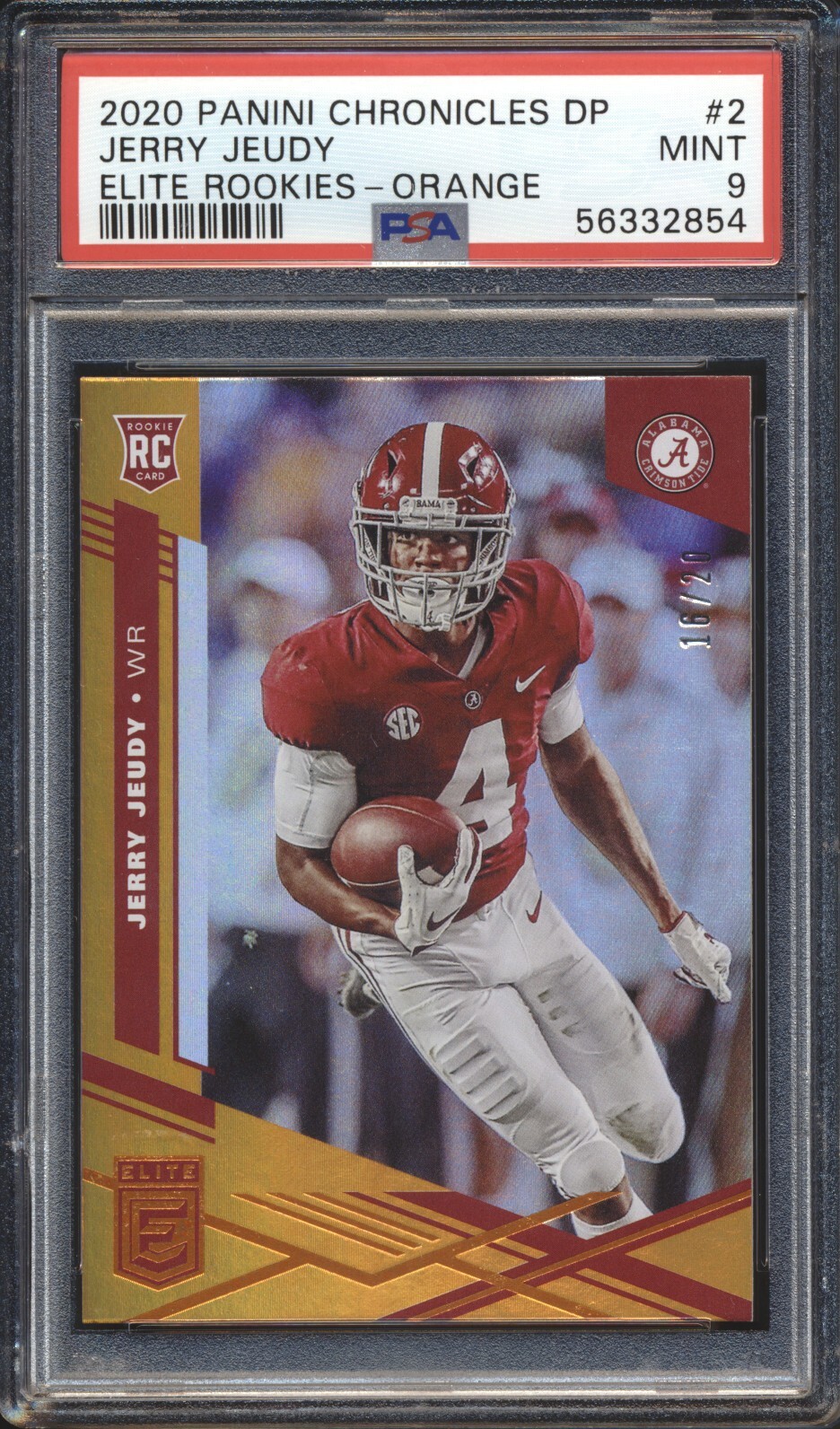 Jerry Jeudy Panini Chronicles Draft Picks Elite Rookies #2 Orange