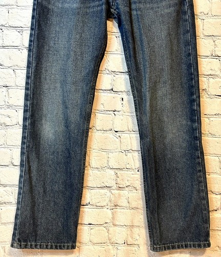 Levi's 514 Jeans Kids Boys Size 12 Dark Wash Blue Denim 100% Cotton Straight Leg - Picture 3 of 9