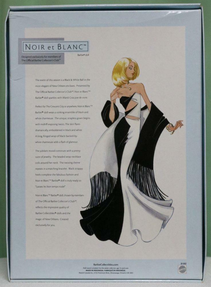 Mattel Barbie Noir Et Blanc Official Barbie Collector Club Mattel Barbie Noir Et Blanc Official Barbie Collector Club
