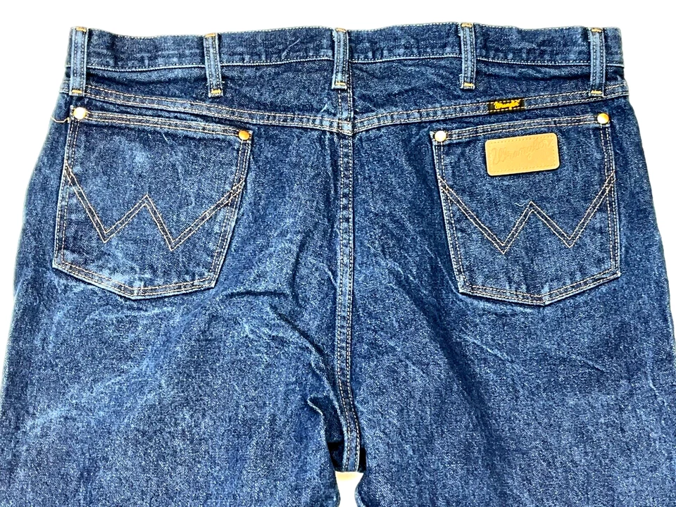 Wrangler Men's Vintage 1970's Western Cowboy Blue Jeans Sz 42 X 36 100% Cotton - Image 2 of 4