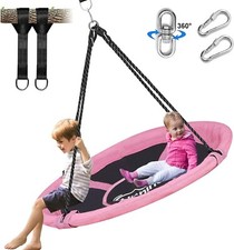 43" Saucer Tree Swing for Kids,360  Rotate Waterproof Flying Saucer SwingforTree