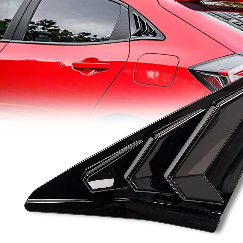 2017-2020 Honda Civic Type R Hatchback Side Rear Vent Window Louver Cover