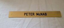 NHL New Jersey Devils Locker Room Name Plate Peter  McNab From The 1980s. 
