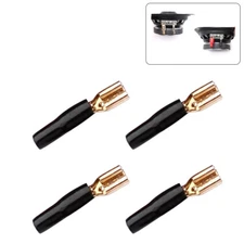 4PCS 4.8mm Wire Spade Connector Copper Wire Crimp Terminal Block for Car Audio