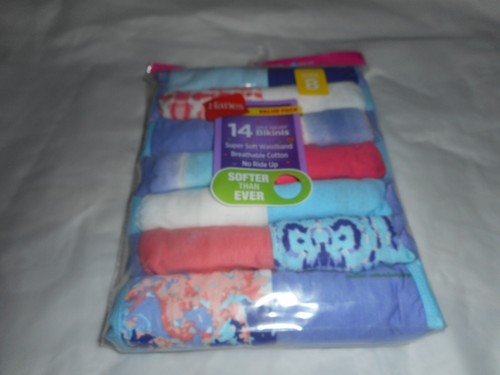 Hanes Girls Tagless 14 Multi Color Bikinis Size 8 & 14 sold separate - Picture 8 of 12