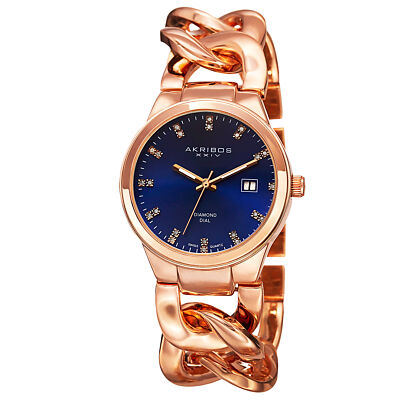 Akribos link bracelet watch Akribos XXIV Ladies Diamond Glitter Dial Two-tone Semi  main image 2