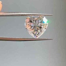 Natural 1 CT White Diamond Heart Cut VVS1 D Grade IDGL Certified 1 Free Gift M6