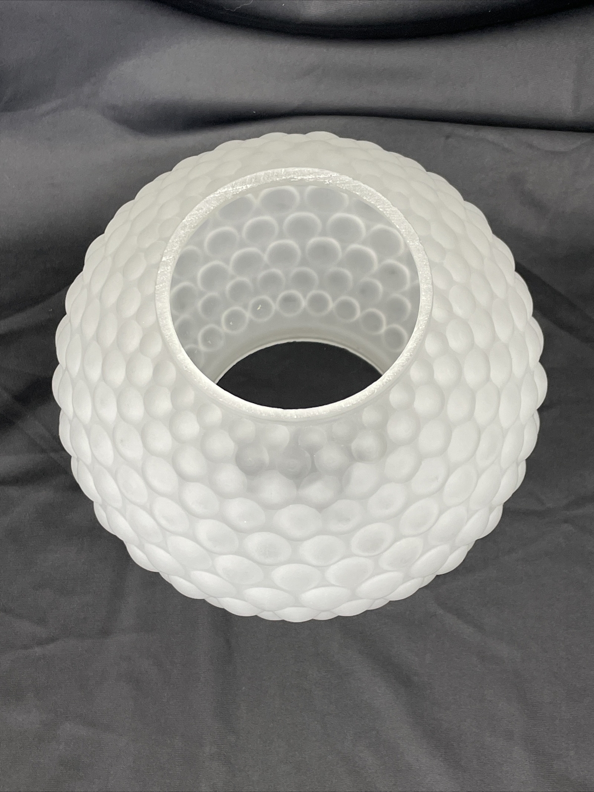 Antique Vtg Frosted Glass Ball Oil Gas Lamp Shade Globe Parlor GWTW 4