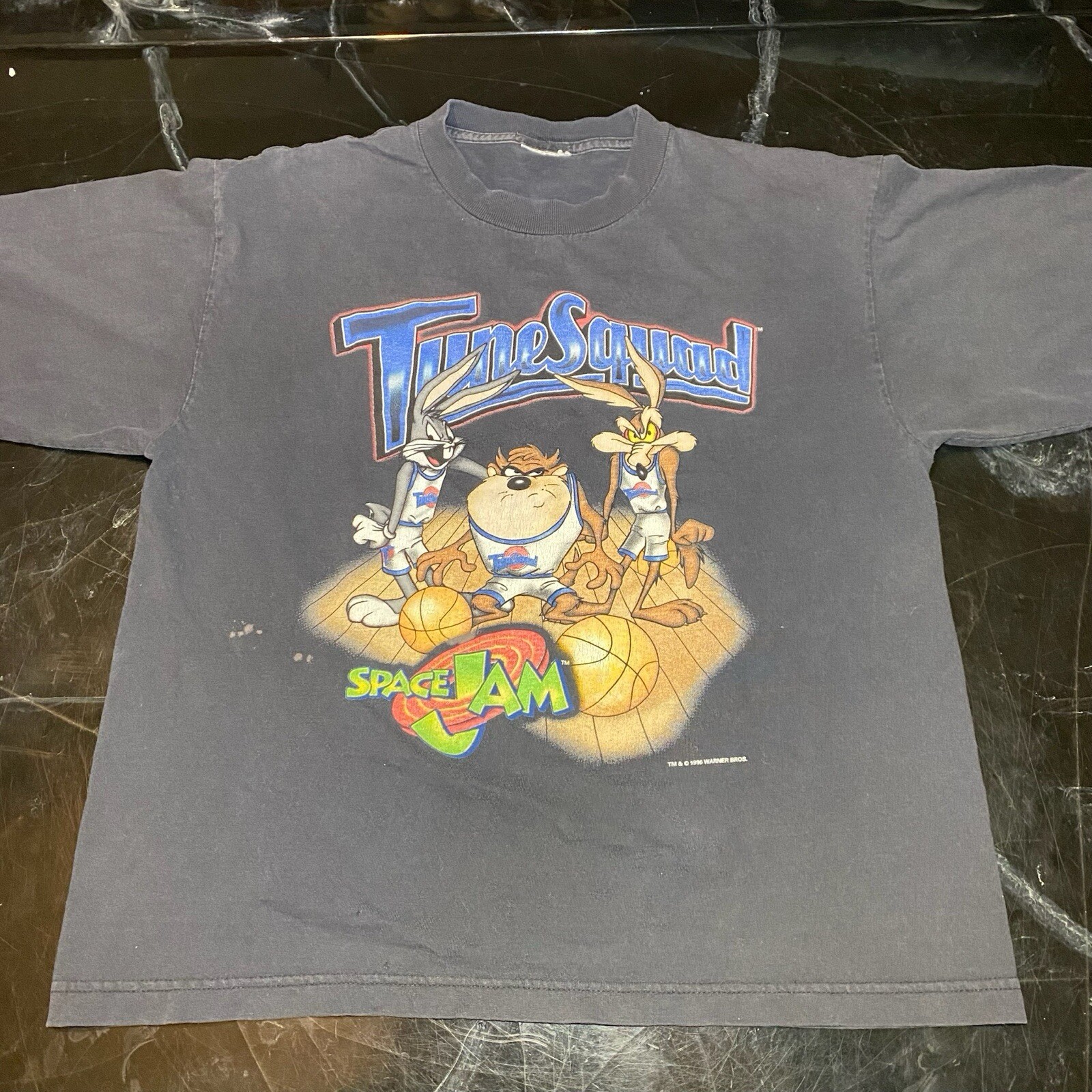 1996 Vintage Looney Tunes Space Jam Faded Tee No Tag Licensed