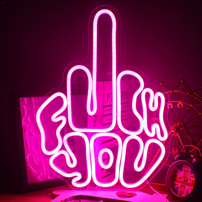 Insegna Al Neon LED 'So Shut Your Mouth' - Luci Decorativa Da Parete Con Alimentatore USB - Foto 4
