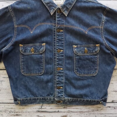 Vintage 40s 50s Madewell Sanforized Type 2 Denim Trucker Jean