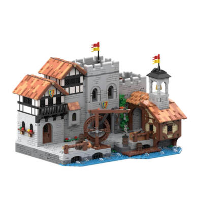 Modubrix Mocs Spielzeugblöcke Modulbau Hafen der Löwenritter 10305 3100 Teil