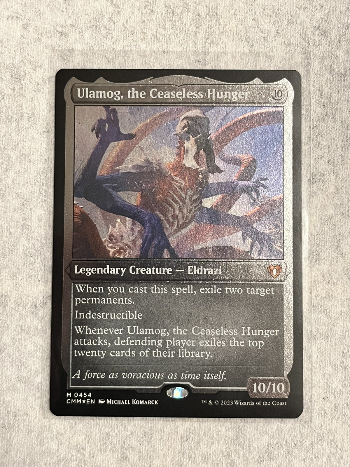 Ulamog, the Ceaseless Hunger Foil Etched M MTG Commander Masters 🔥NM