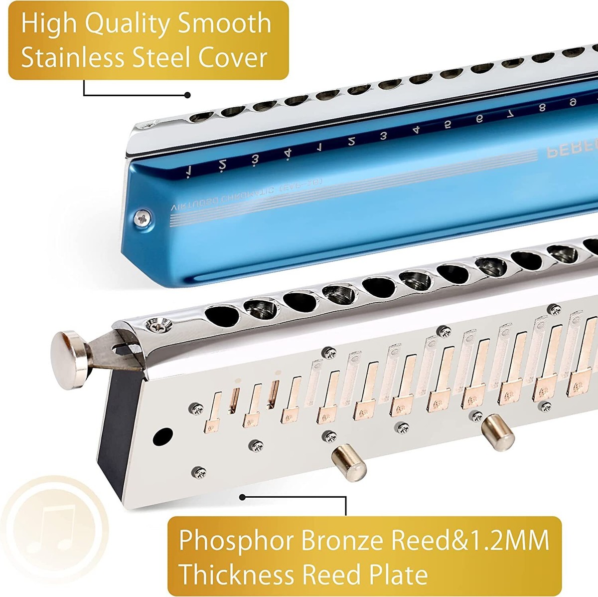 Easttop Armonica Cromatica Chiave C Professionale Con Custodia