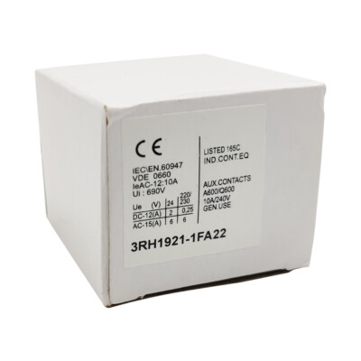 Siemens 3RH1921-1FA22 - In Stock Ships Overnight Siemens 3RH1921-1FA22 - In Stock Ships Overnight