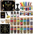61pc Witchcraft Starter Kit - Wiccan Spells, Herbs, Crystals, Spell Candles & To