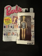 Vintage 1995 Barbie Swimsuit Blonde Keychain Basic Fun for Mattel NRFB