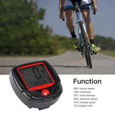 Bike Bicycle SPEEDOMETER Cycle Digital Odometer Computer MPH KMH Waterproof LCD