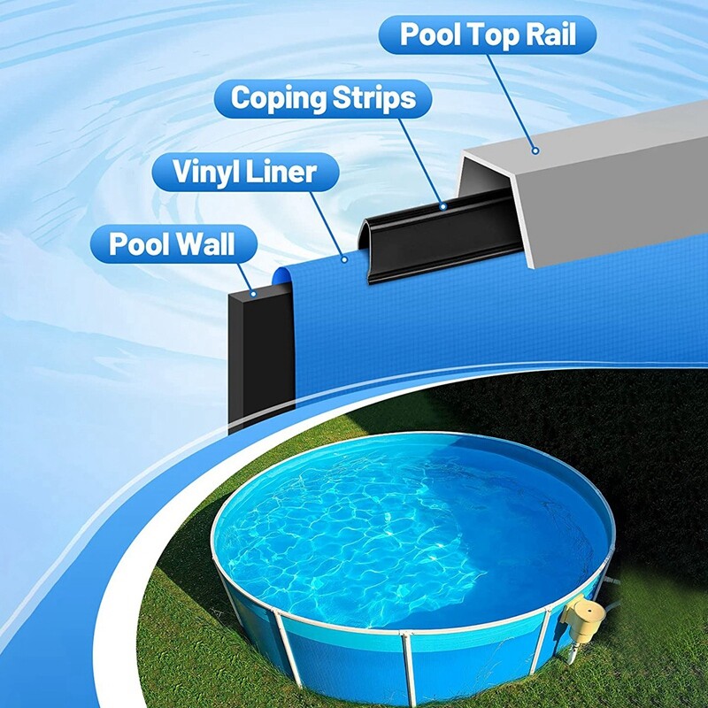 45Pcs Coping Strips for Pool Liners,Swimming Pools Liner Clip