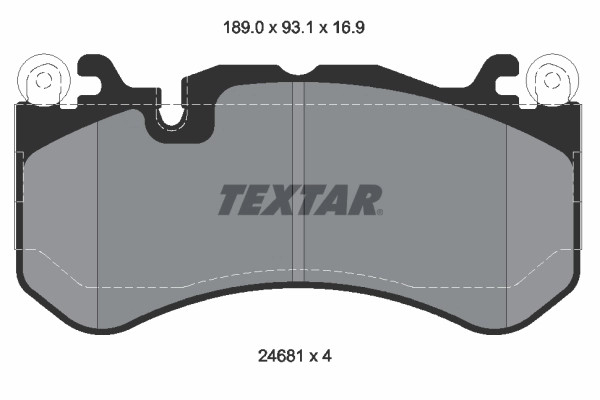Plaquettes de frein pour disque Textar 2468101 en composite premium équivalent OE 0044207620