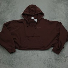 Nike Hoodie Womens Medium Brown Pullover Sweater French Terry Casual Activewear
