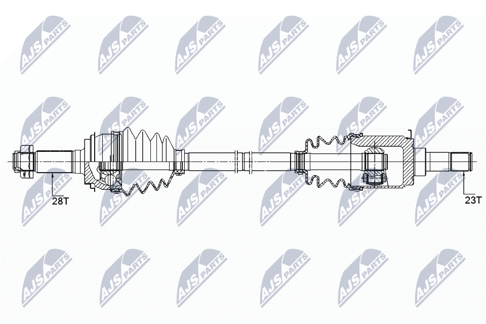DRIVE SHAFT NPW-HD-068 FOR HONDA K24A/K24Z1/K24Z4 2.4L 4cyl CR-V III - Image 10