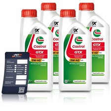 4x 1 L LITER CASTROL GTX 5W-40 A3/B4 MOTOR-�L MOTOREN-�L 32142714