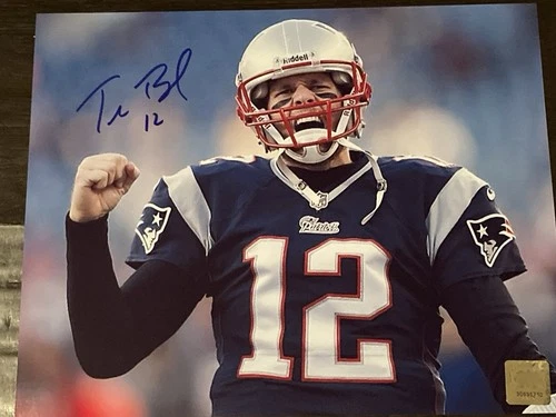 Tom Brady Autographed “Patriots” Signed 8x10 Photo,  COA . HOF