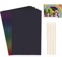 Kratzbilder FüR Kinder,Kratzpapier Kinder 60 BläTter Regenbogen Kratzpapier Zum