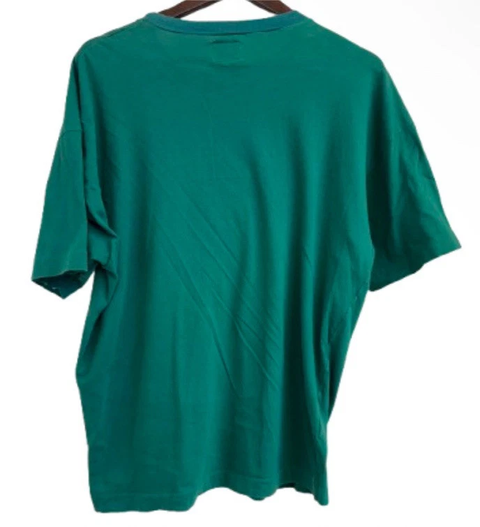 Camiseta Italia "CREW" Verde Cazador Benetton COLORES UNIDOS Años 80 - Talla Grande Foto 3 de 4
