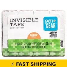 Pen  Gear Clear Invisible Tape 3/4" x 1000" - 4 Rolls