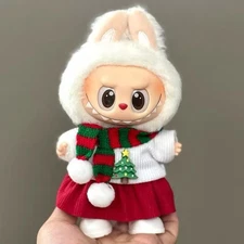 Labubu Clothes Christmas Outfit Costume For 17cm (No Doll)