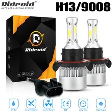 2x H13 9008 Super Bright Led Headlight Bulbs Kit 660000lm 6000k White Hi-lo Beam 2x H13 9008 Super Bright Led Headlight Bulbs Kit 660000lm 6000k White Hi-lo Beam