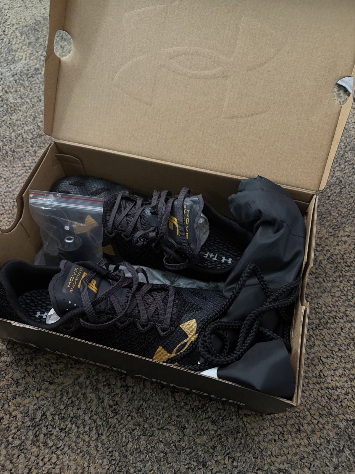 Under Armour HOVR Smokerider Black Metallic Track and Field 