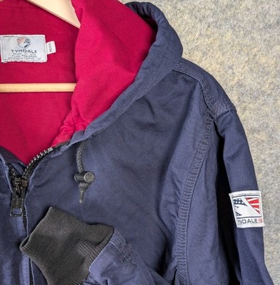 Tyndale FR Hooded Work Jacket Medium Regular Navy Flame Resistant K669T