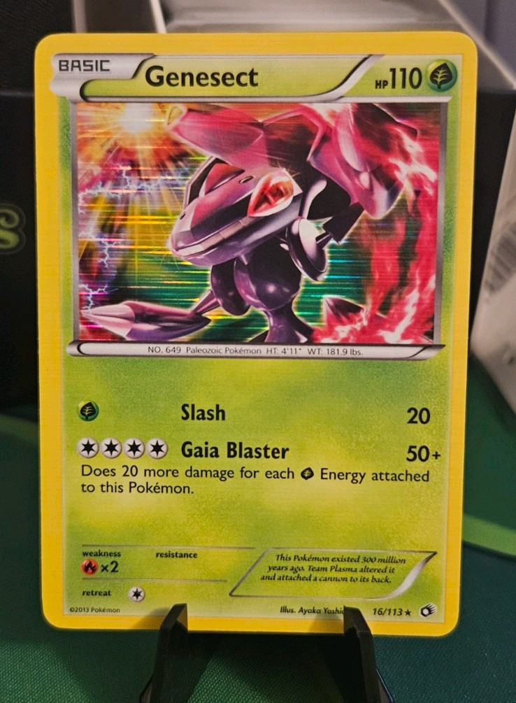 Pokémon TCG Genesect 16/113 Holo Rare Black White Legendary Treasures 2013