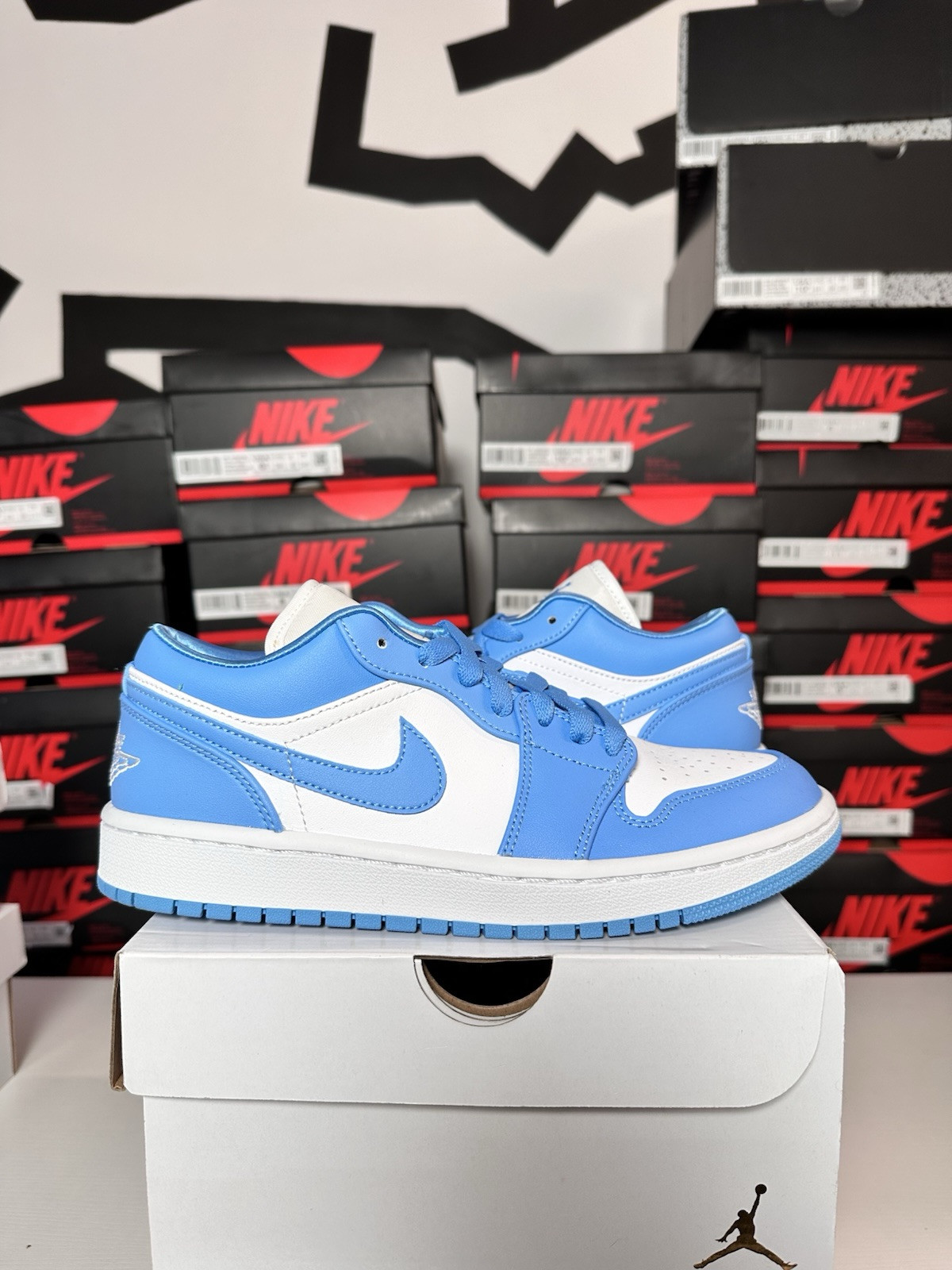 Size 9.5 - Air Jordan 1 Low UNC W for sale online | eBay