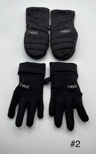 HEAD Winter Gloves Lot of 2 Pairs   Insulated, Faux Fur Lined, Black XS  S/P 