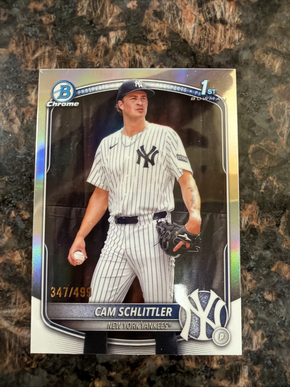 2025 Bowman Chrome Cam Schlittler 1st Bowman Silver Refractor /499 Yankees