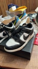 Nike Dunk Low Retro Panda 2021 GS White Black Athletic Shoes Size 4y CW1590 100