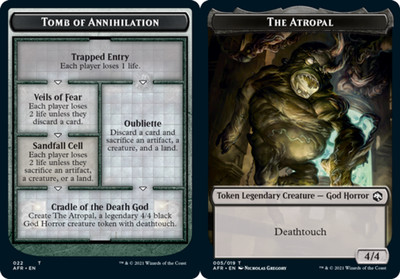 Tomb of Annihilation // The Atropal Token - Foil Light Play, English Magic the G