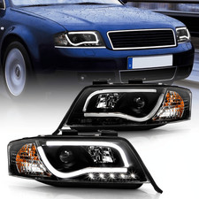 Led Scheinwerfer Set LightTube für Audi A6 C5 4B 05.1997-05.2001 schwarz