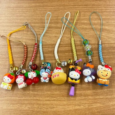 Sanrio Hello Kitty Local Character Straps 8 Pack Vintage Rare Authentic