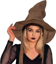 Tanganan Halloween Hat Brown Witch Hats for Women, Standard,