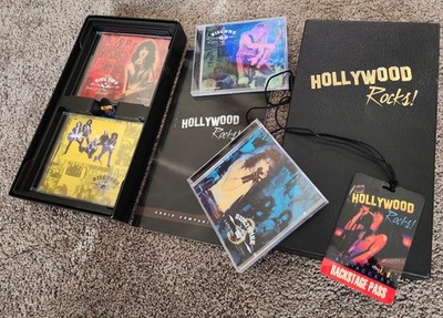 Hollywood Rocks 4 CD Box Set w/ 80 Page Book, Pin, Backstage Pass 2005 Deadline