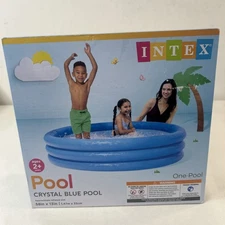 Intex Crystal Blue Pool Inflatable Pool New In Box 58” X 13”